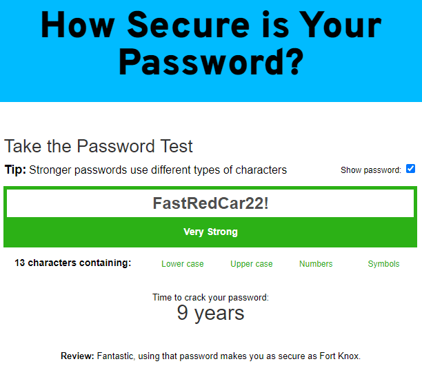  Password Security