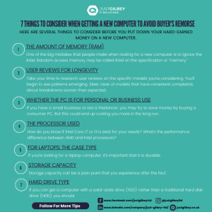 7 Things to Consider When Getting a New Computer to Avoid Buyers Remorse 1 | | Just Gilbey IT Solutions Ltd
